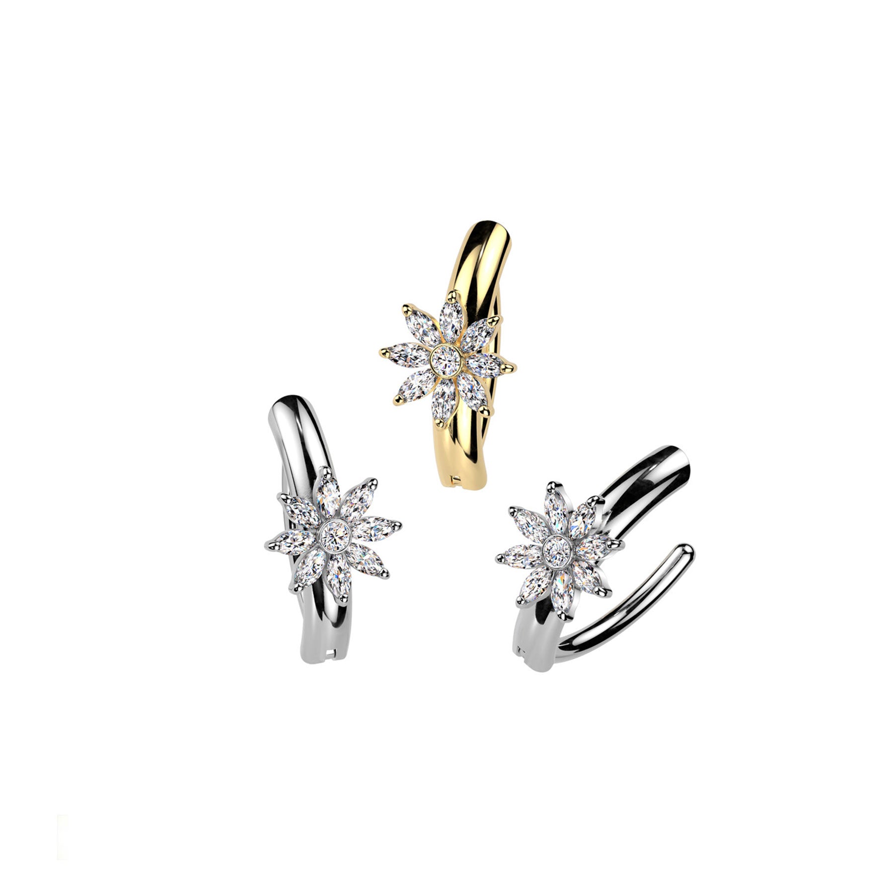 Piercing Nombril ORNELLA en Acier et Zirconium