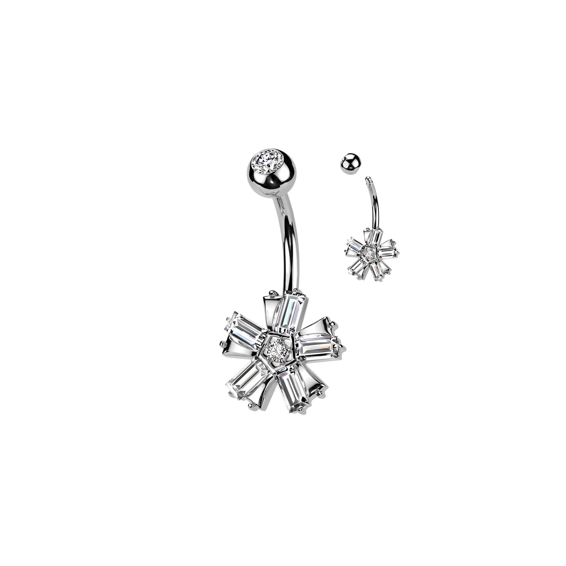 Piercing Nombril VINIA en Acier et Zirconium