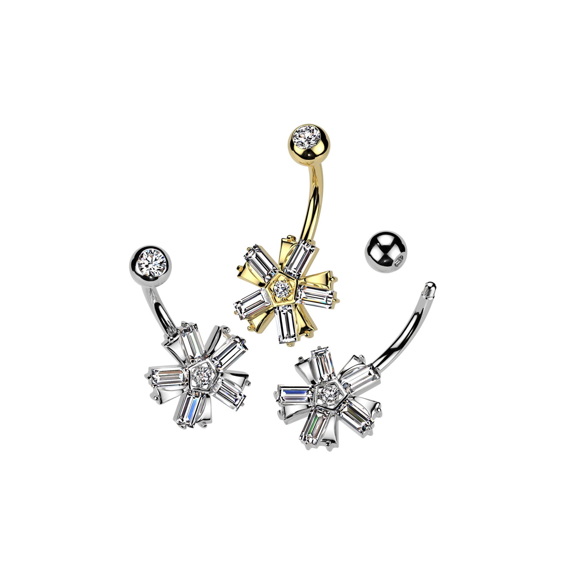 Piercing Nombril VINIA en Acier et Zirconium