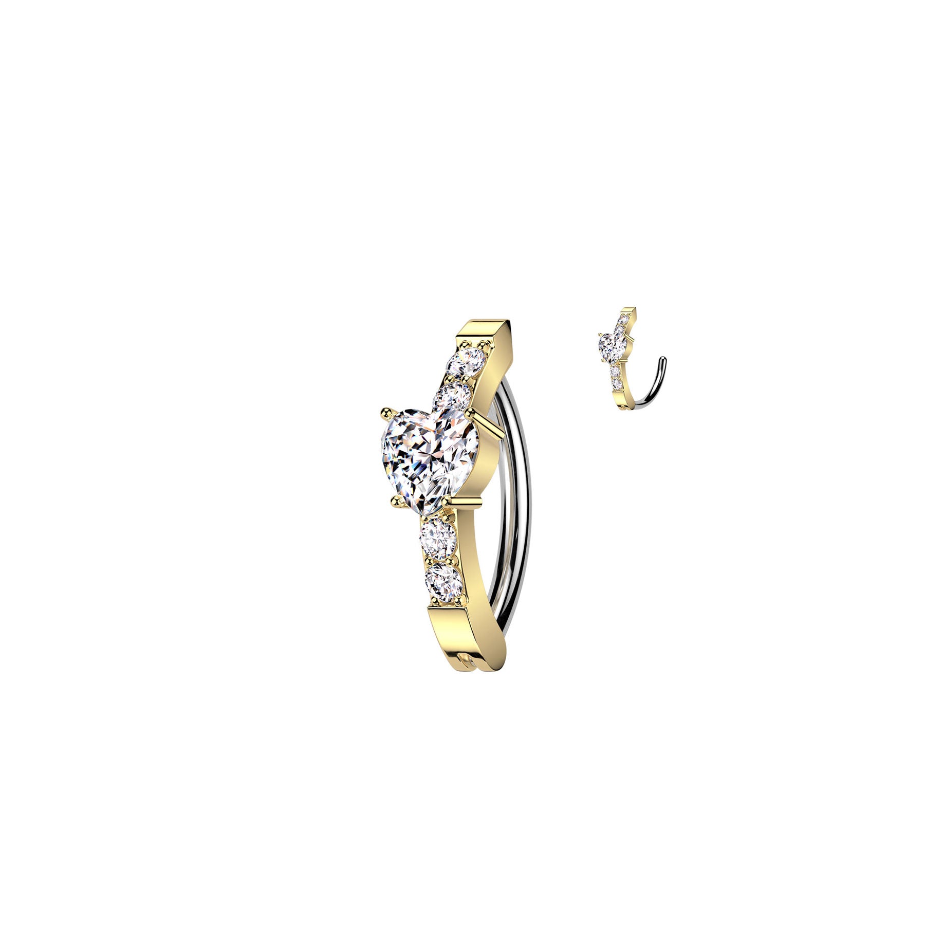 Piercing Nombril ZOYA en Acier et Zirconium