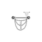 Piercing Téton AMOGHA en Acier et Zirconium