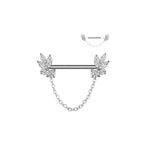 Piercing Téton BIANCA en Acier et Zirconium
