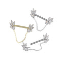 Piercing Téton BIANCA en Acier et Zirconium