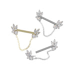 Piercing Téton BIANCA en Acier et Zirconium