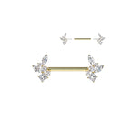 Piercing Téton NYSSA en Acier et Zirconium