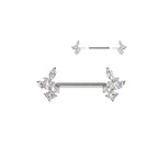 Piercing Téton NYSSA en Acier et Zirconium