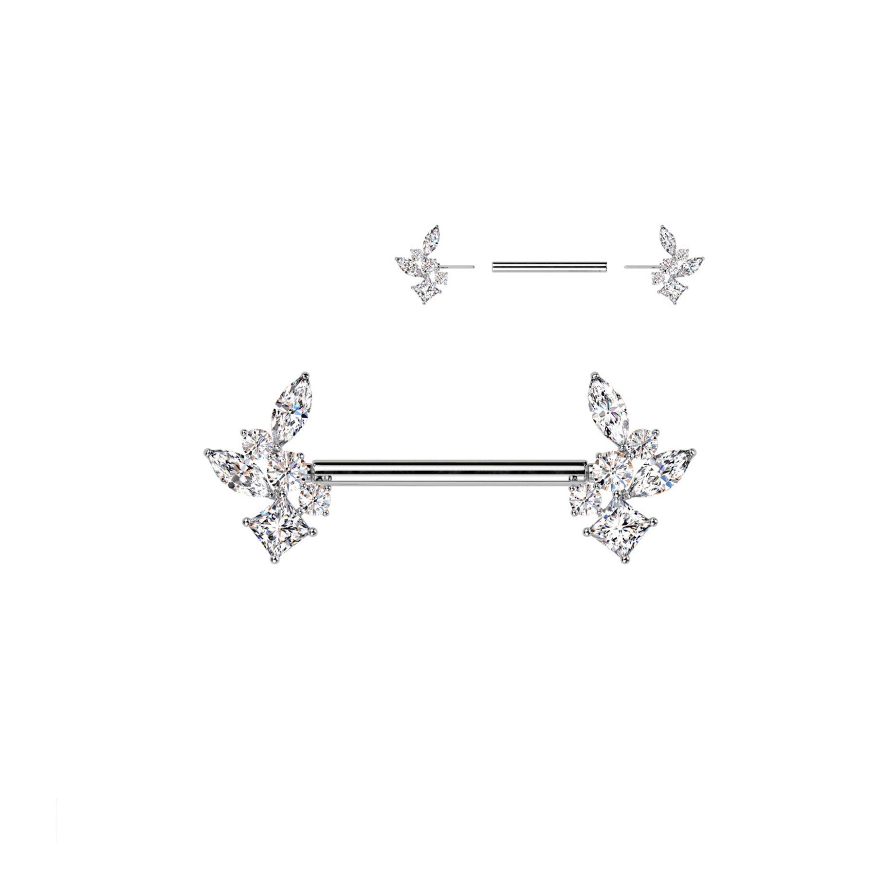Piercing Téton NYSSA en Acier et Zirconium