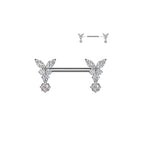 Piercing Téton SIENNA en Acier et Zirconium