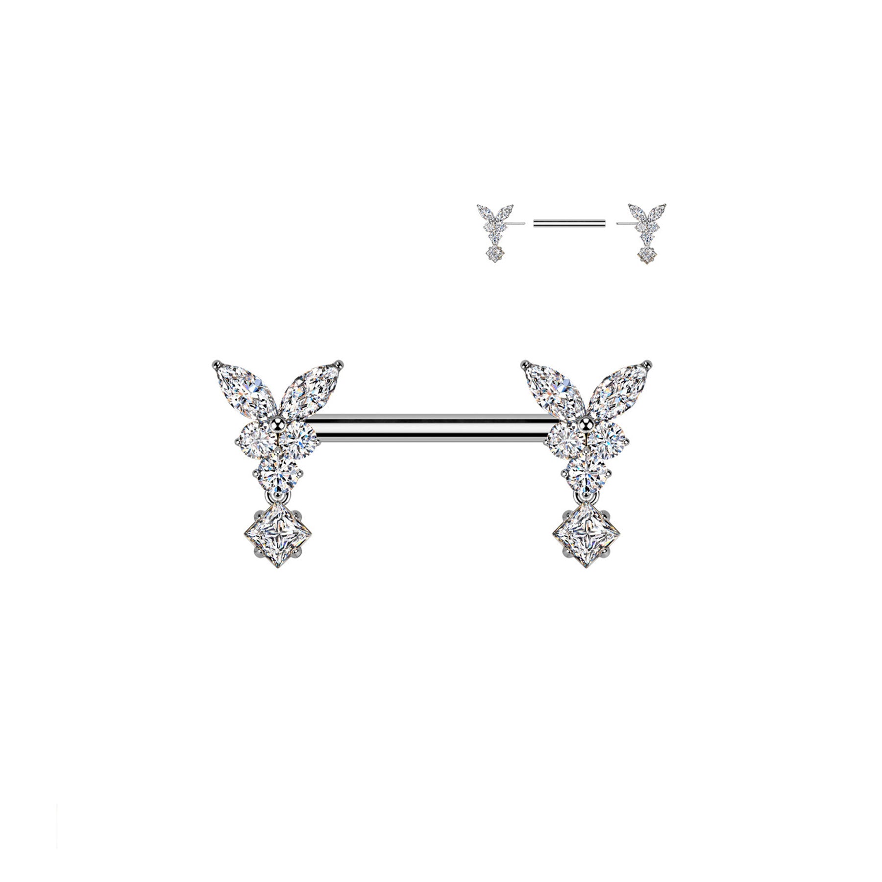 Piercing Téton SIENNA en Acier et Zirconium