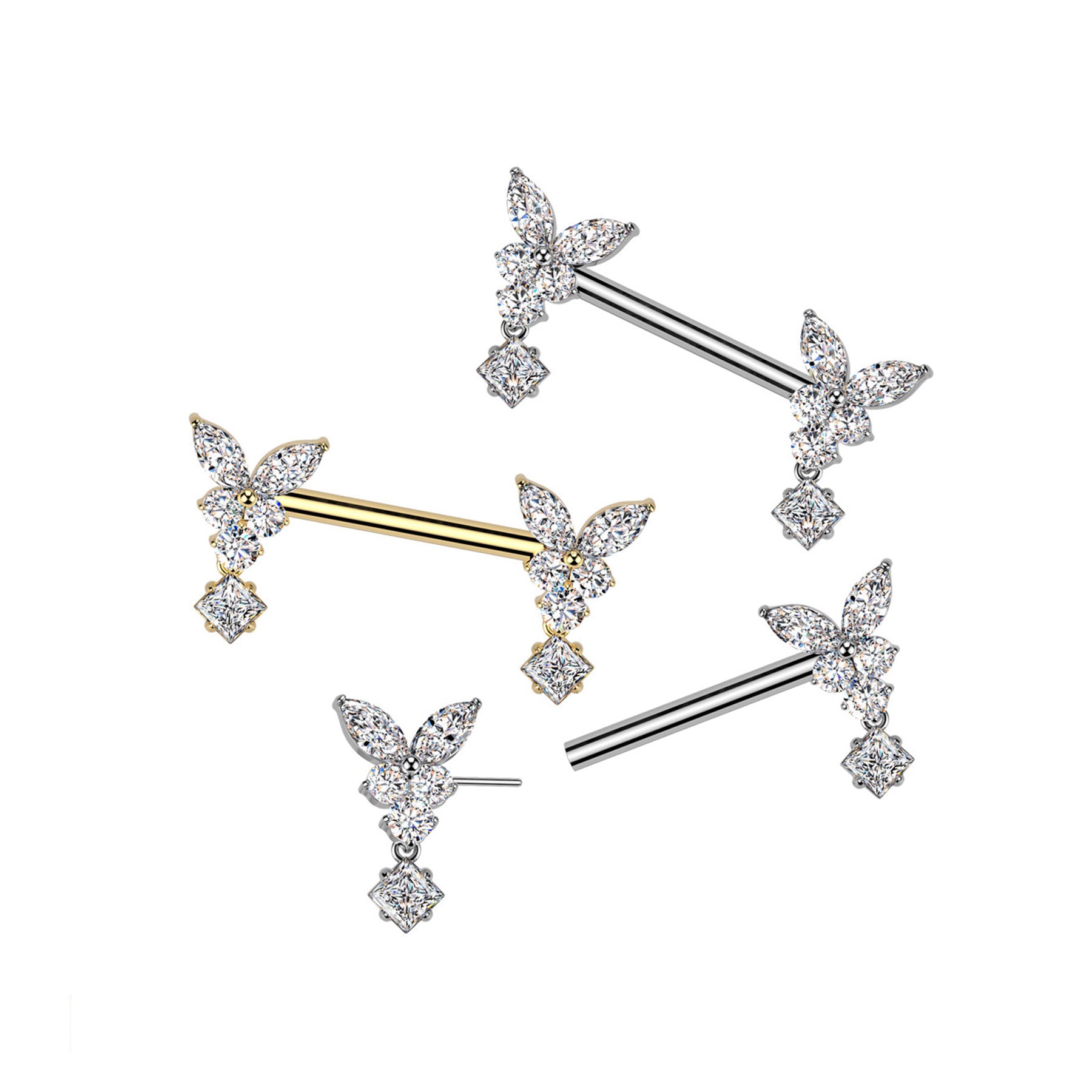 Piercing Téton SIENNA en Acier et Zirconium