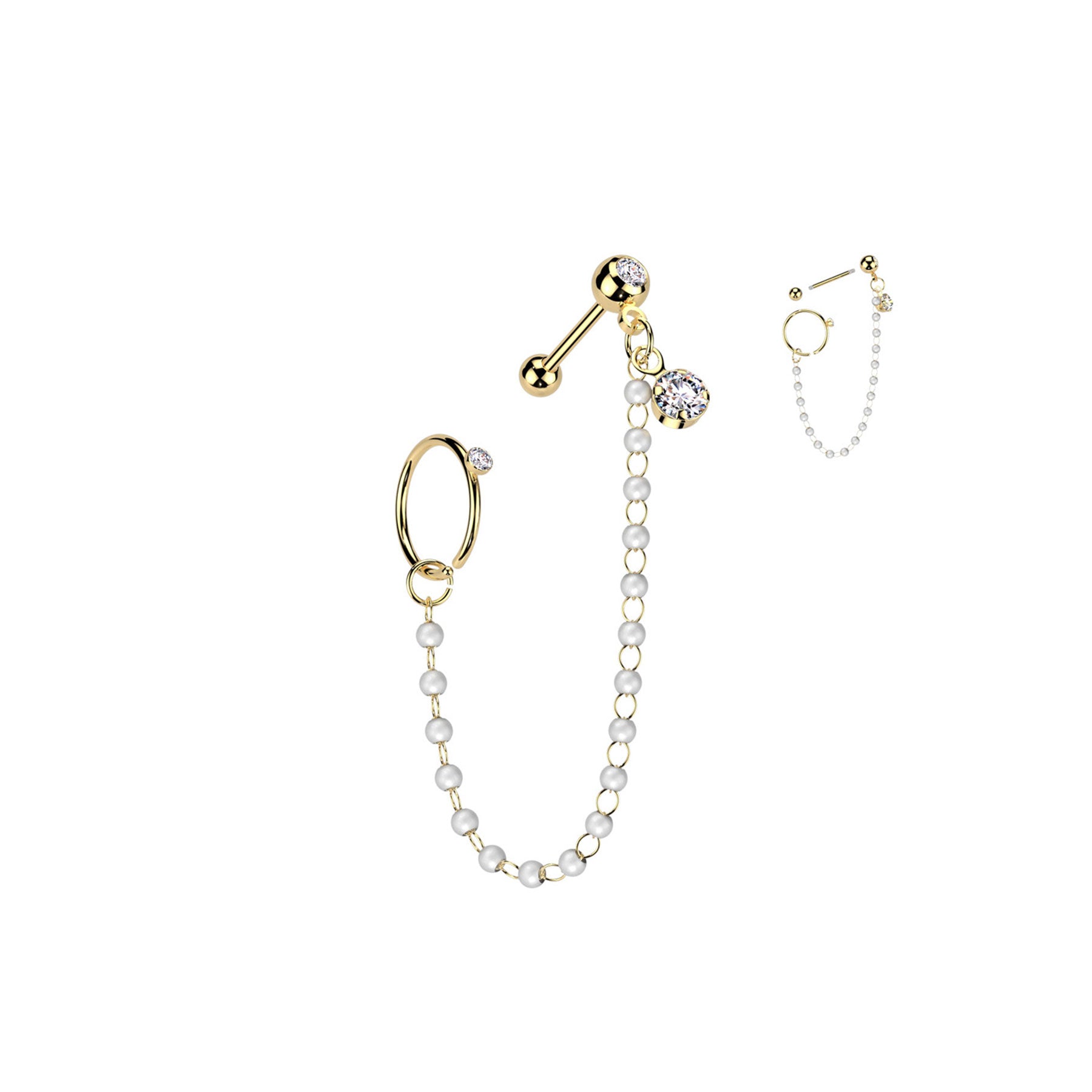 Piercing Tragus CARISA en Acier et Zirconium