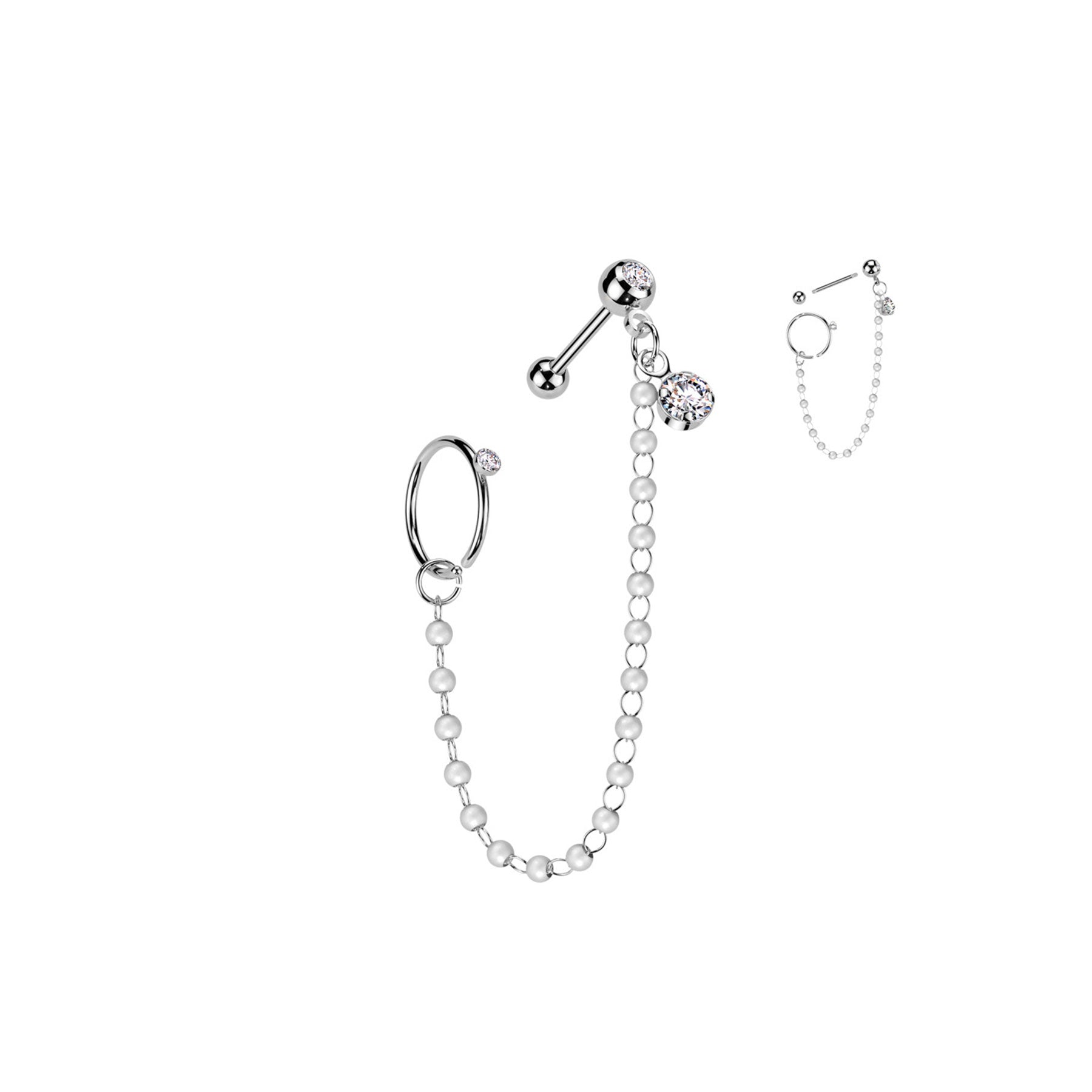 Piercing Tragus CARISA en Acier et Zirconium