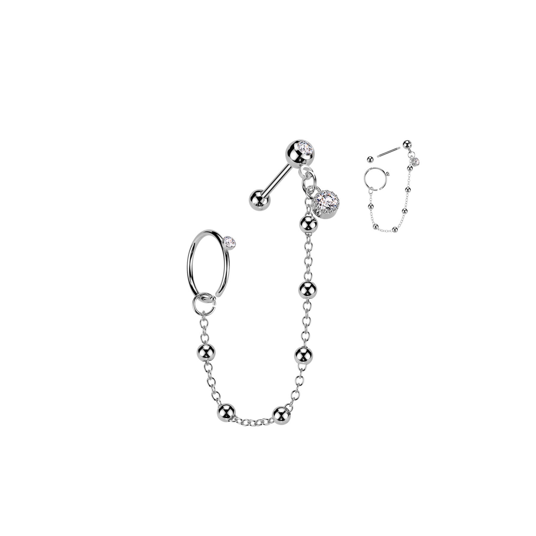 Piercing Tragus GAIA en Acier et Zirconium