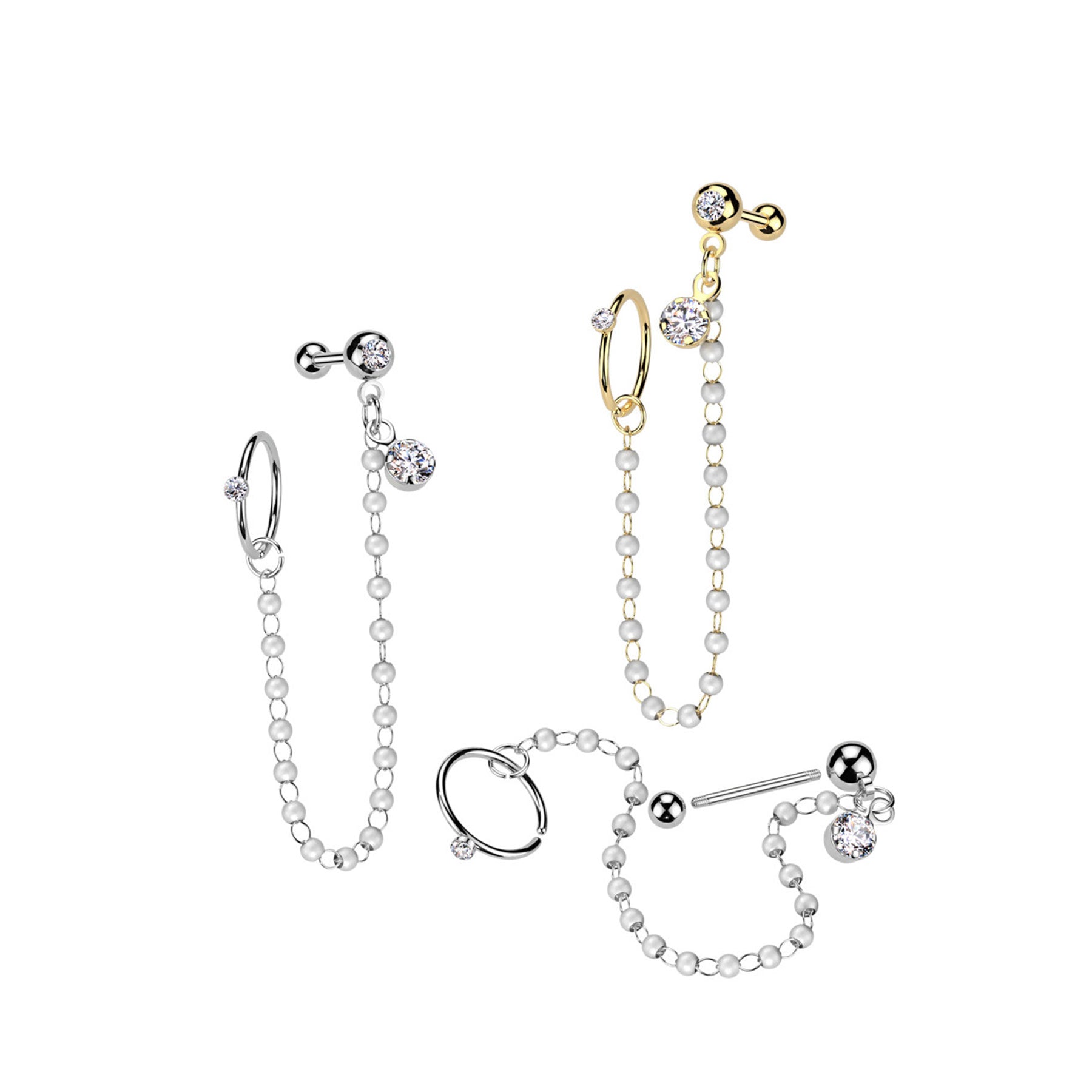 Piercing Tragus CARISA en Acier et Zirconium