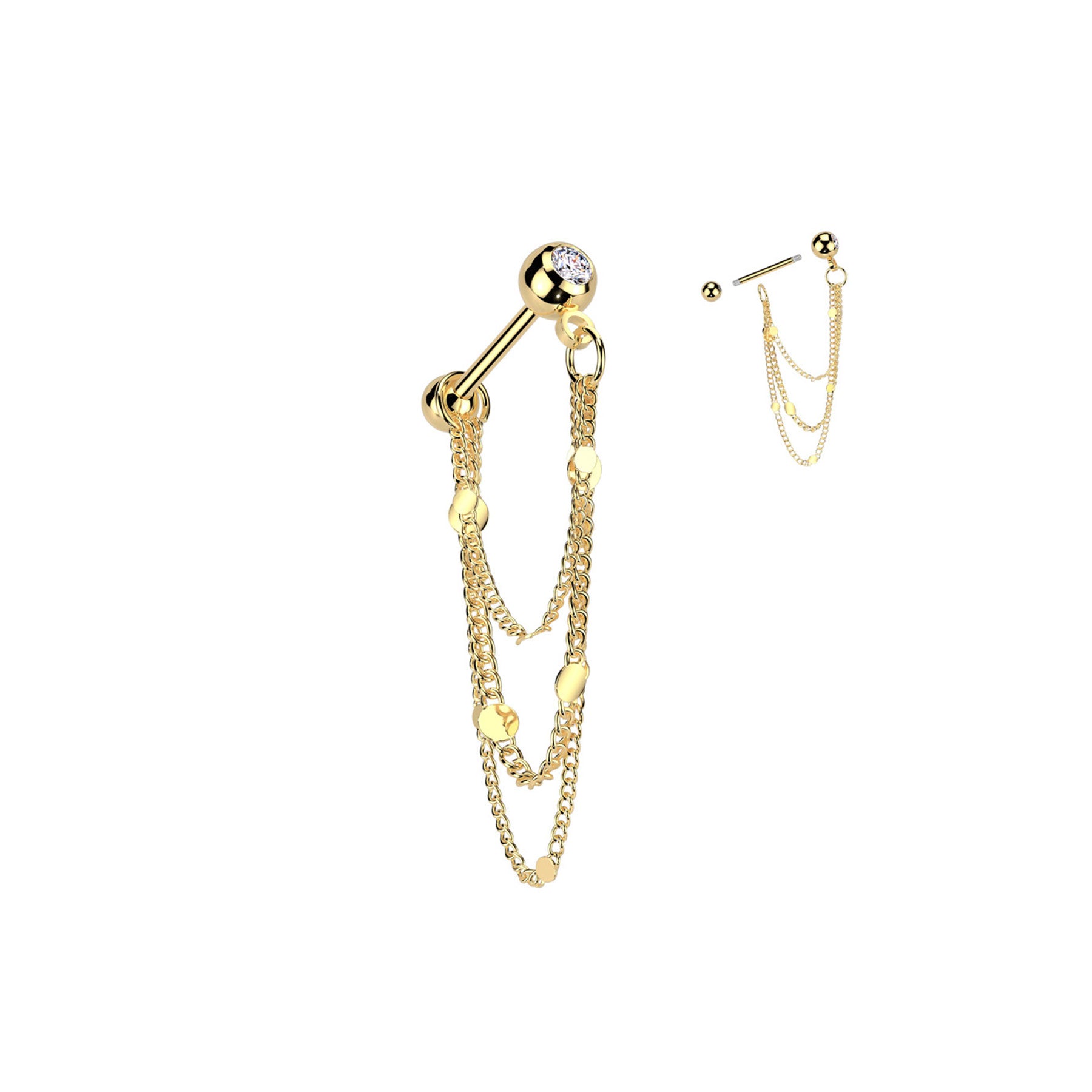 Piercing Tragus VENITA en Acier et Zirconium