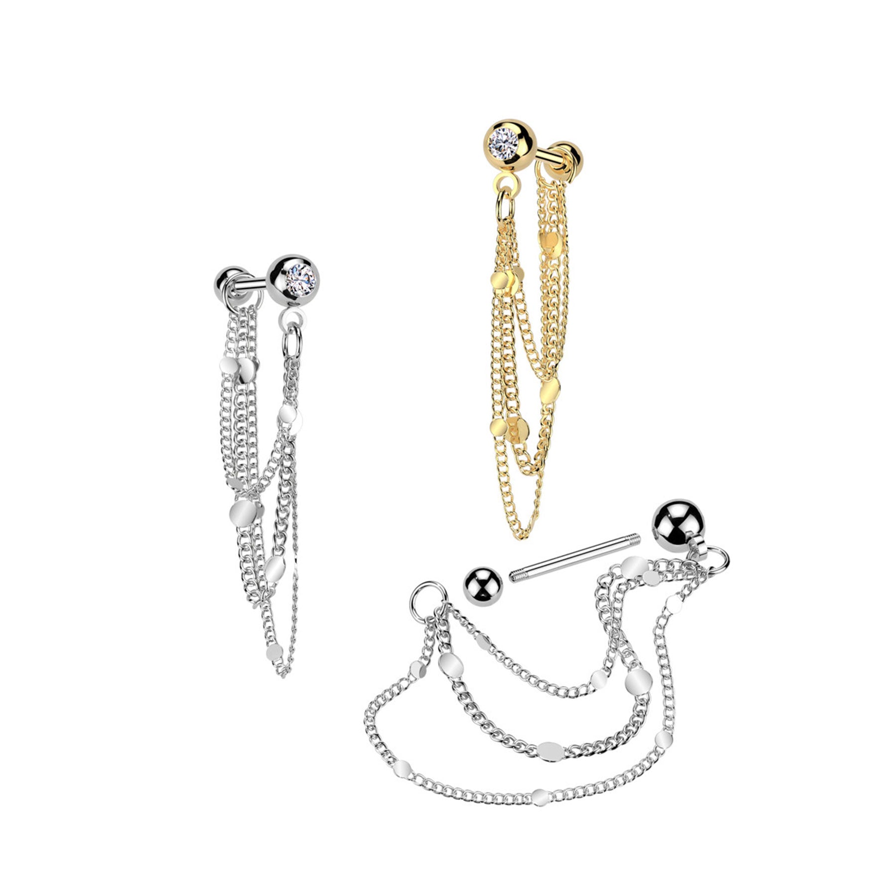 Piercing Tragus VENITA en Acier et Zirconium