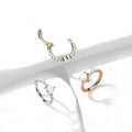 Piercing Oreille WANDA en Titane et Opale
